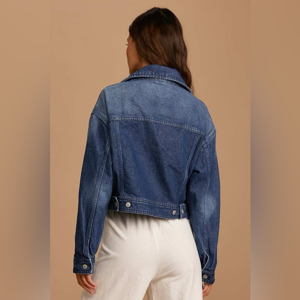 Free People Now Or Never Denim Jacket Coat XS - Picture 2 of 14
